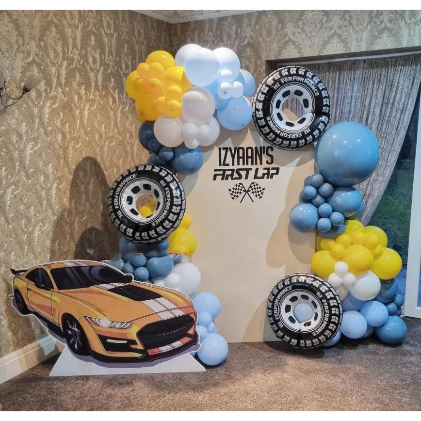 Globos de 76 cm Hot Wheels 5pcs - Decoración Fiesta Carreras