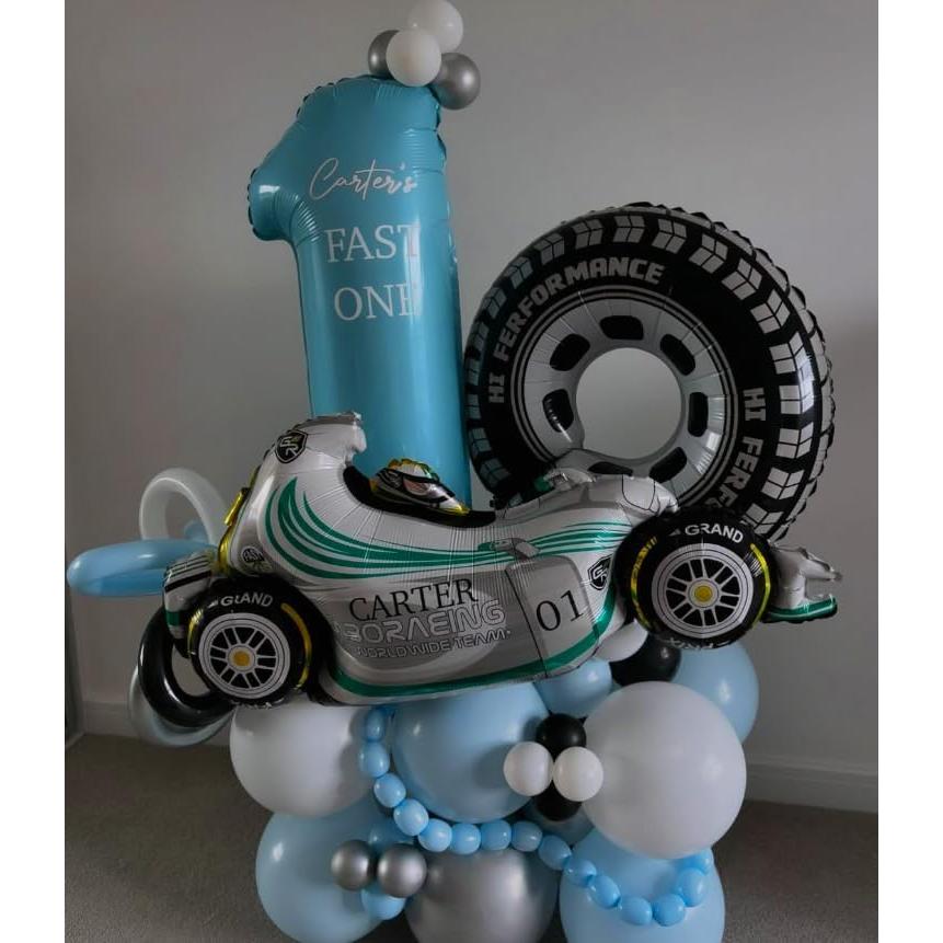 Globos de 76 cm Hot Wheels 5pcs - Decoración Fiesta Carreras