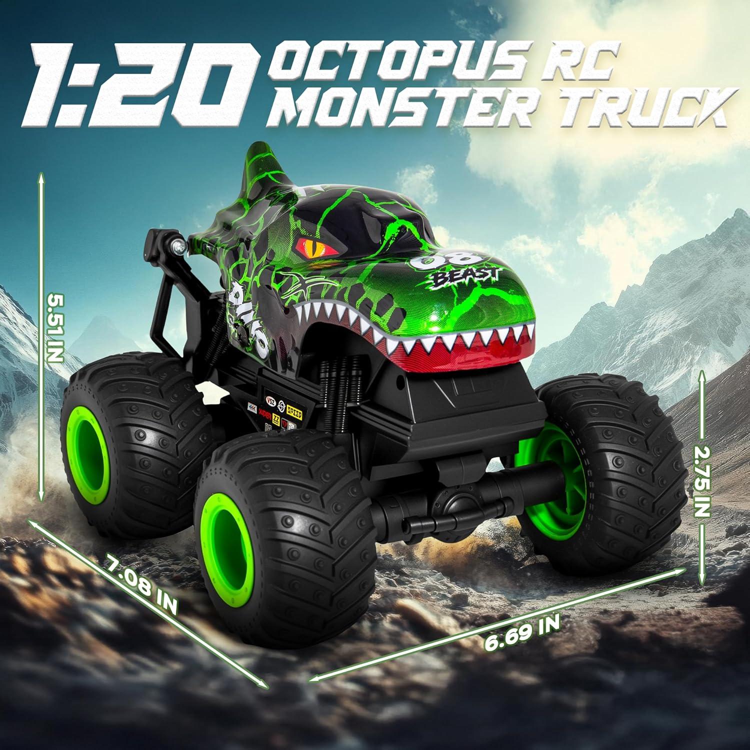 Camión Monster RC Laoyebaohao 1:20 con Música y Luz