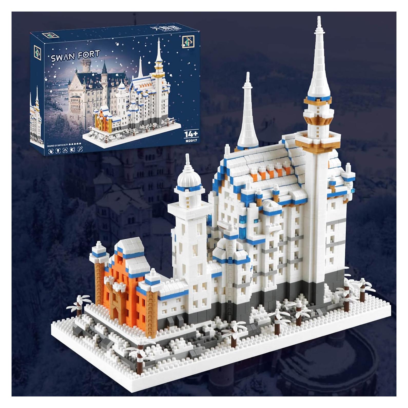 Set de Bloques de Construcción Castillo de Piedra del Cisne Vziimo 2800 Piezas