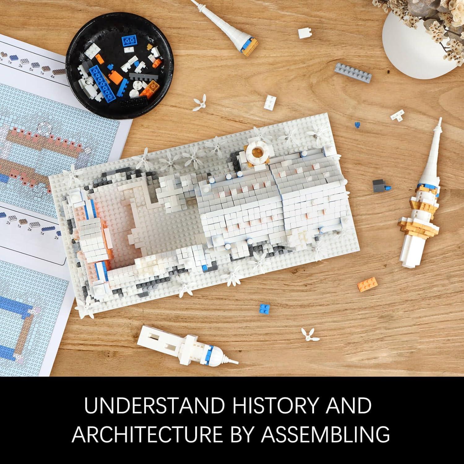 Set de Bloques de Construcción Castillo de Piedra del Cisne Vziimo 2800 Piezas