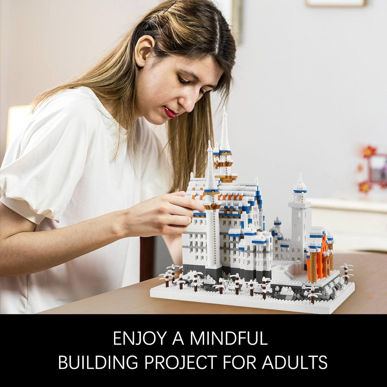 Set de Bloques de Construcción Castillo de Piedra del Cisne Vziimo 2800 Piezas