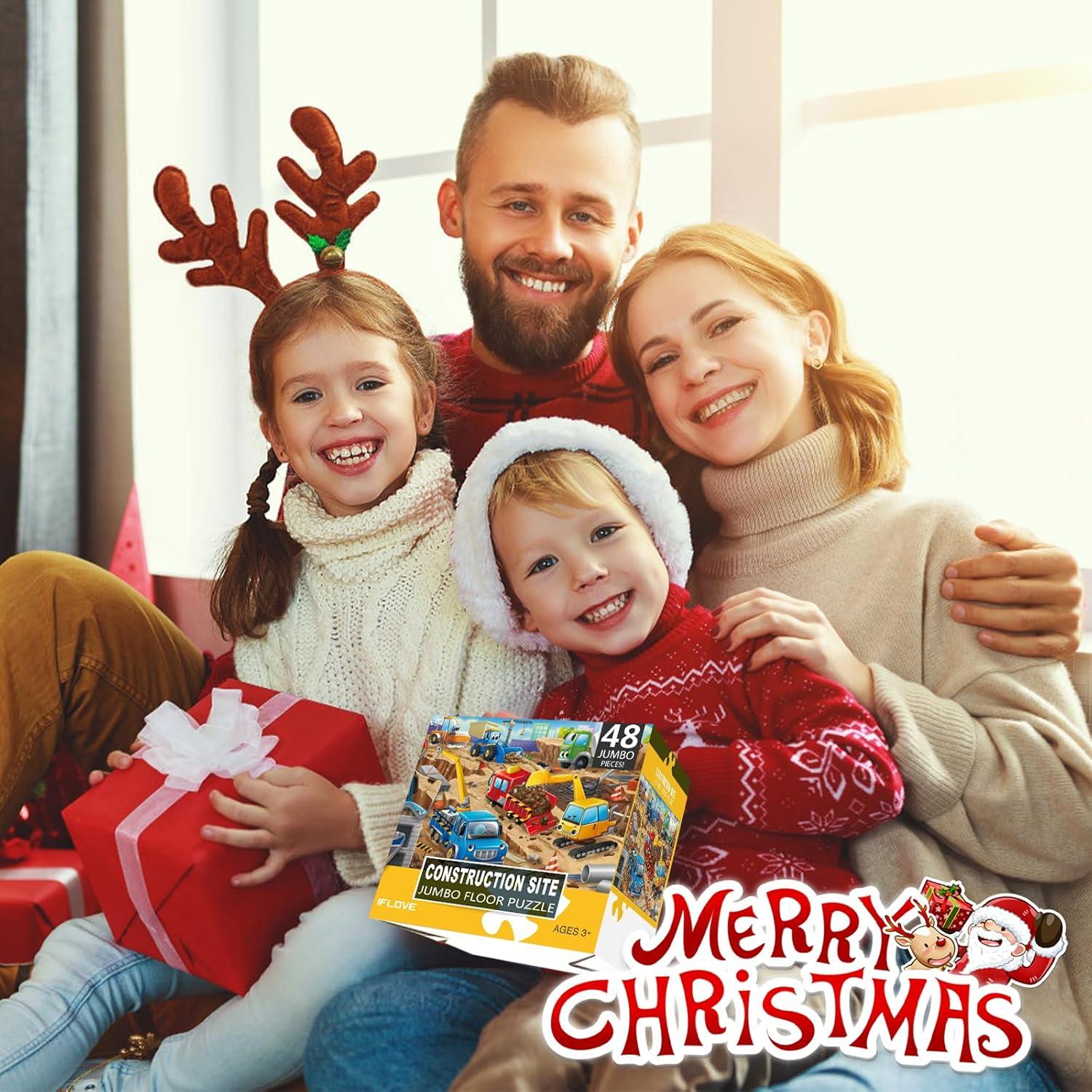 Rompecabezas de Suelo Jumbo IFLOVE Sitio de Construcción 48 Piezas