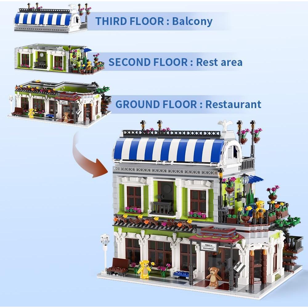 Juguete de Construcción Restaurante Romántico Shantou 24.4x18.5 cm