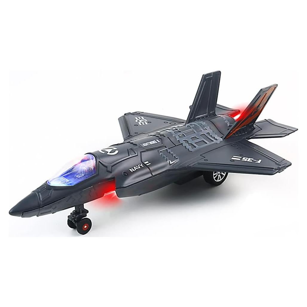 Juguete de avión de caza F35 YUNWAY con luces y sonido