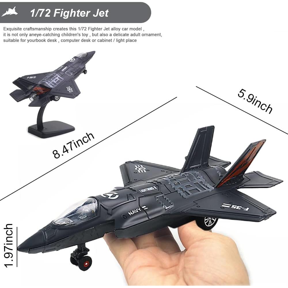 Juguete de avión de caza F35 YUNWAY con luces y sonido