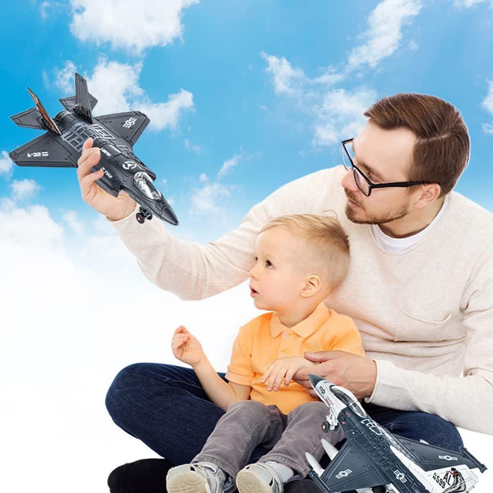 Juguete de avión de caza F35 YUNWAY con luces y sonido