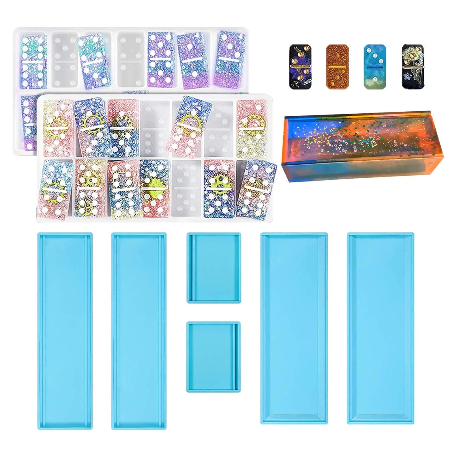 Moldes de Dominó GDDP para Resina Epóxica - 8 Piezas