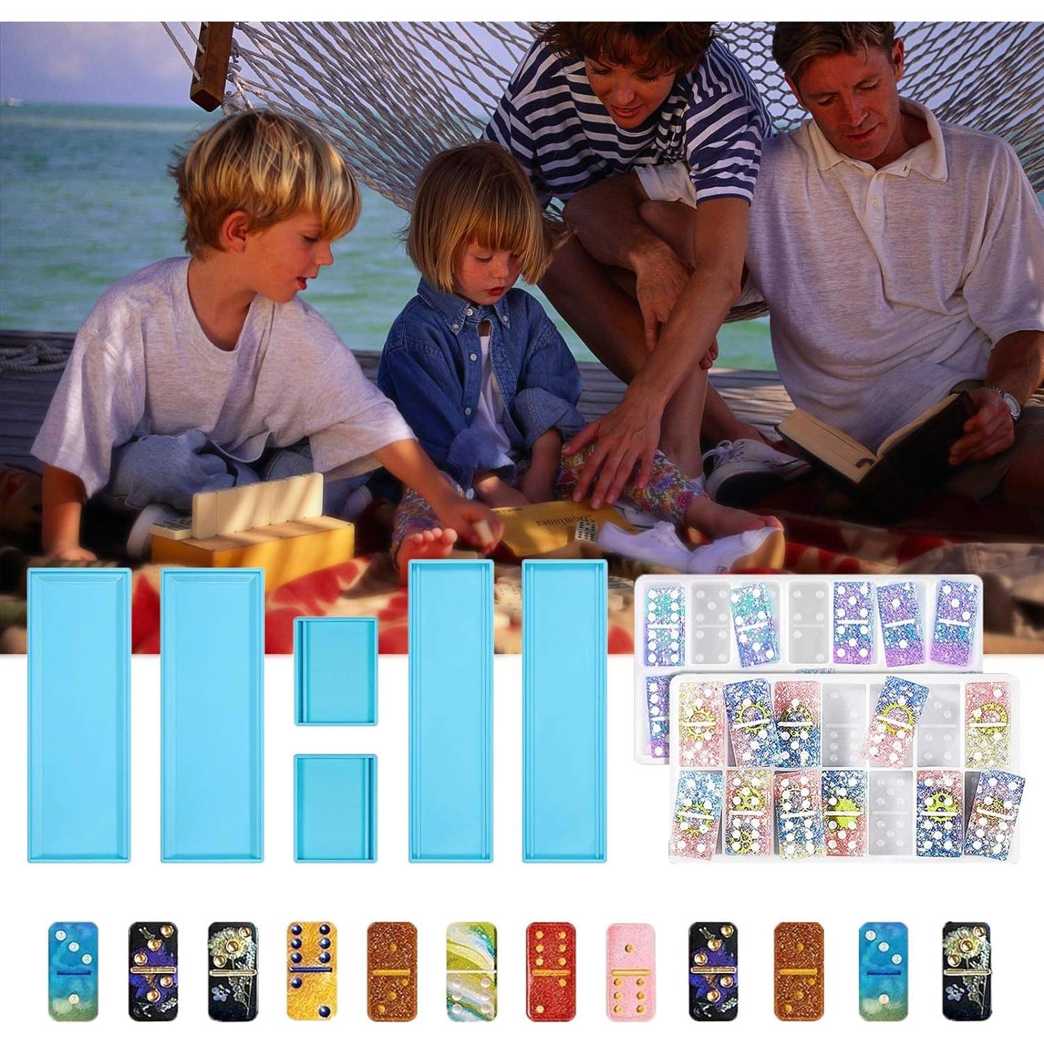 Moldes de Dominó GDDP para Resina Epóxica - 8 Piezas