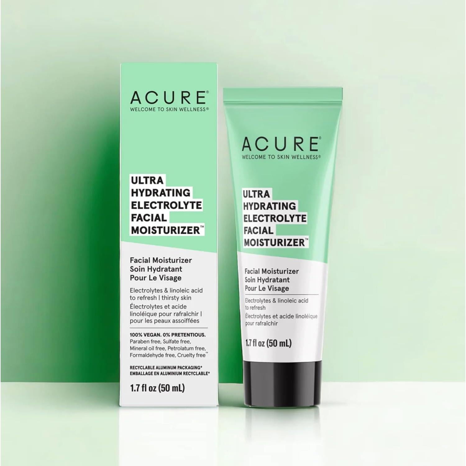 Acure Hidratante Facial Electrolito Vegano 50.7ml Piel Seca