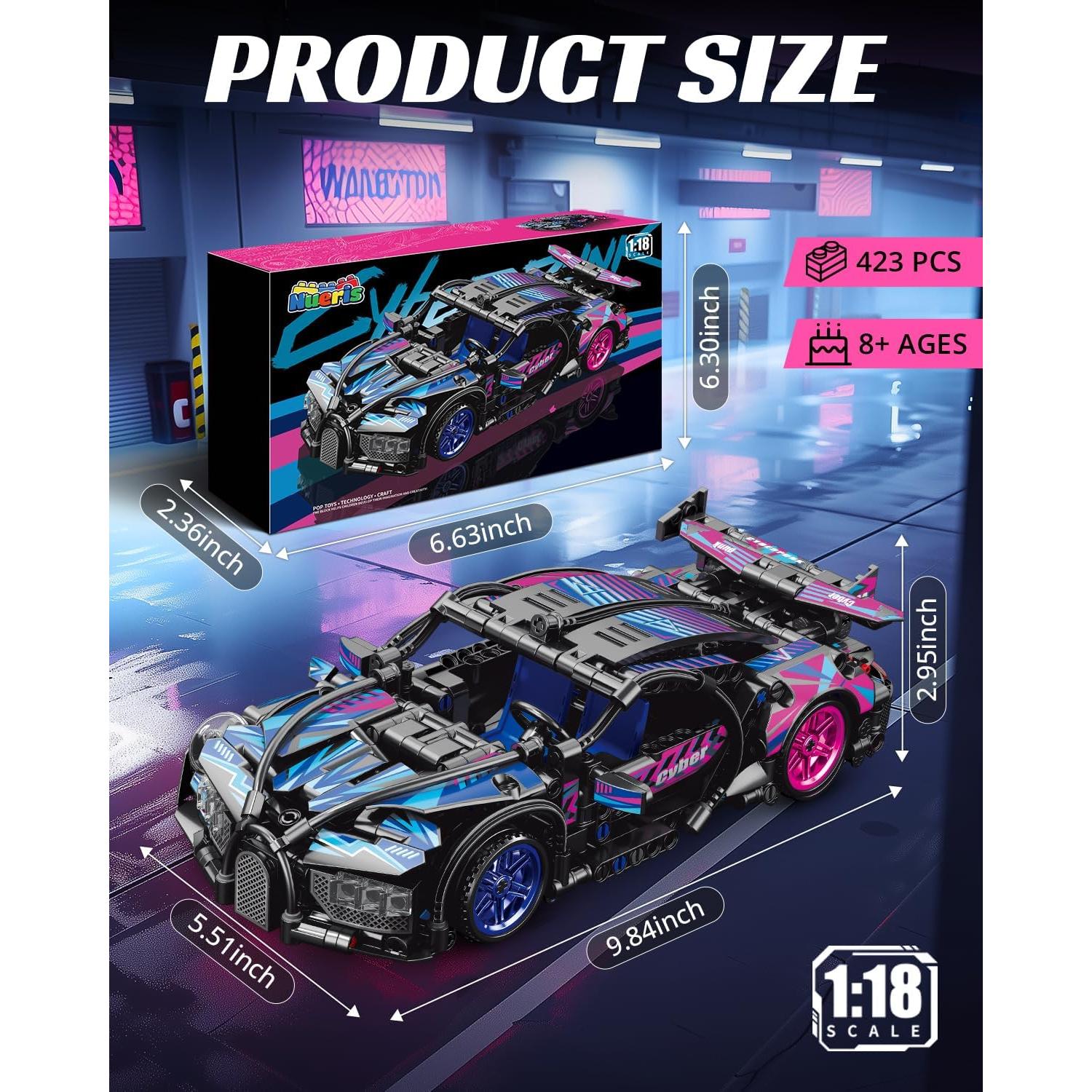 Modelo de Coche Super Deportivo Nueris 1:18 423 Piezas