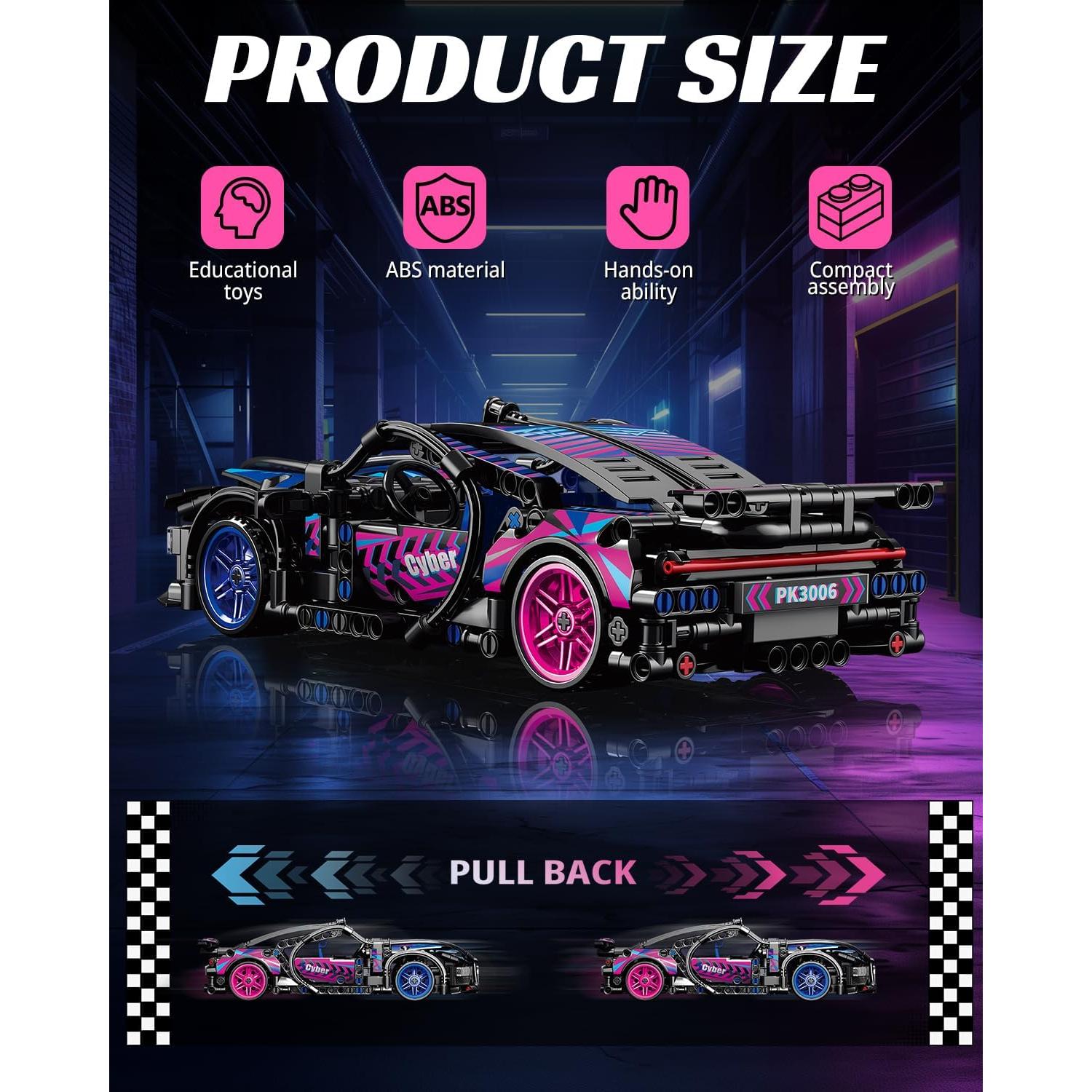 Modelo de Coche Super Deportivo Nueris 1:18 423 Piezas