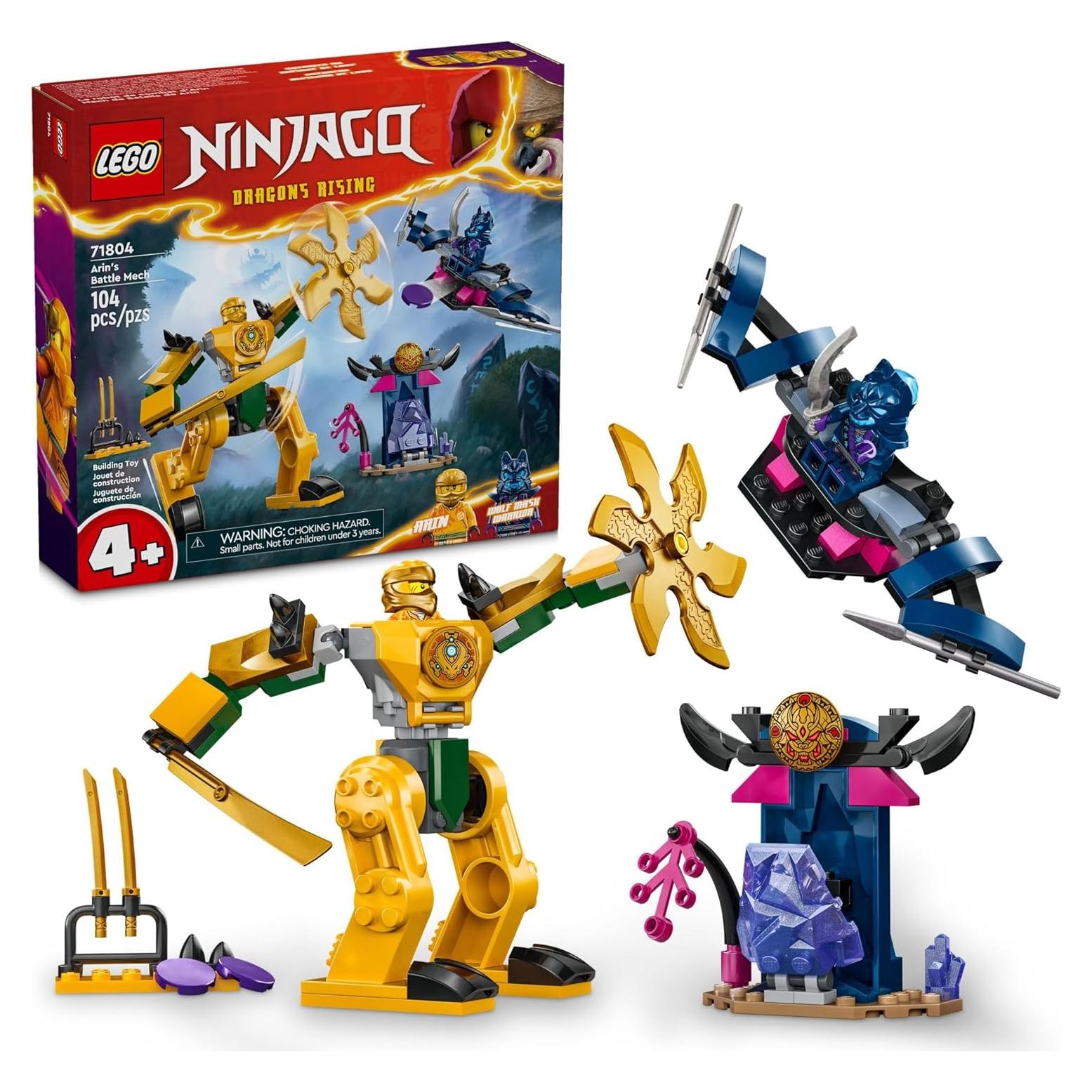 LEGO NINJAGO Mech de Batalla Arin 71804 - Juguete Ninja 104 Piezas