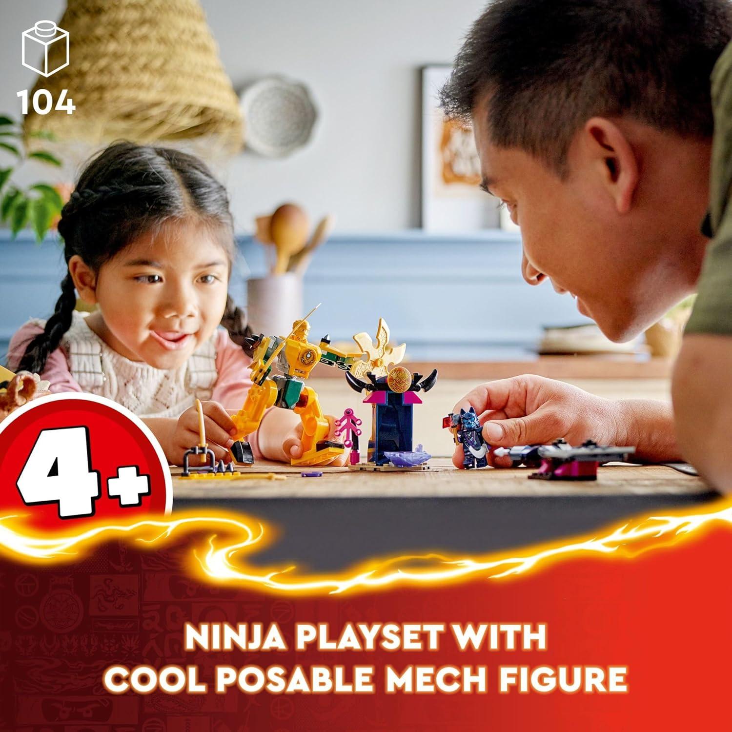 LEGO NINJAGO Mech de Batalla Arin 71804 - Juguete Ninja 104 Piezas