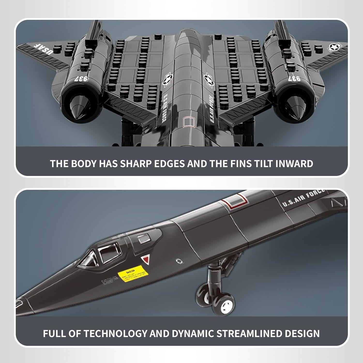 Set de Construcción Jet de Combate SR-71 TOY PLAYER 183 Piezas
