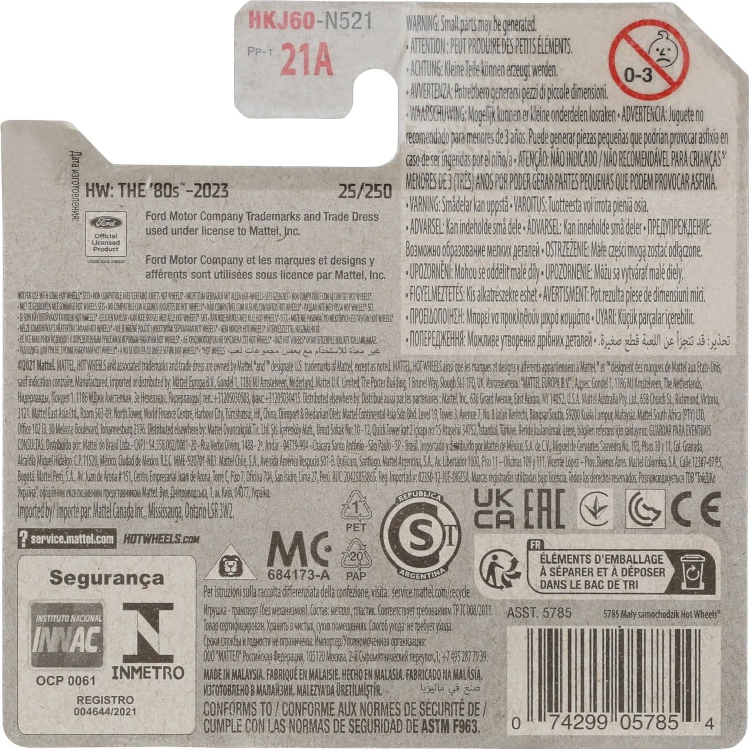 Hot Wheels Mustang SVO 1984 Escala 1:64 Mattel