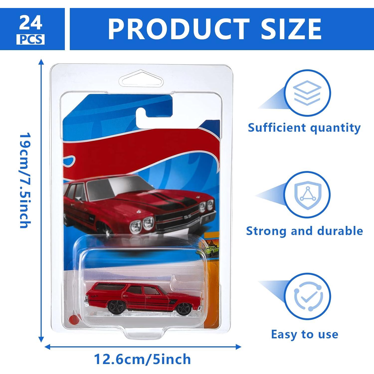 Funda Protectora Plástica Tatuo 24 Pcs para Hot Wheels 19x12.6 cm