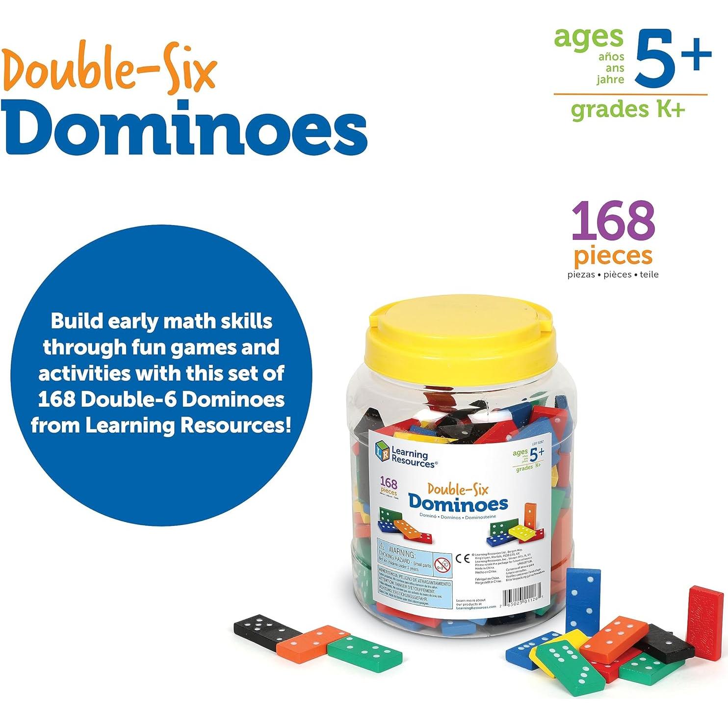 Dominó Doble Seis Learning Resources 168 Piezas Educativas