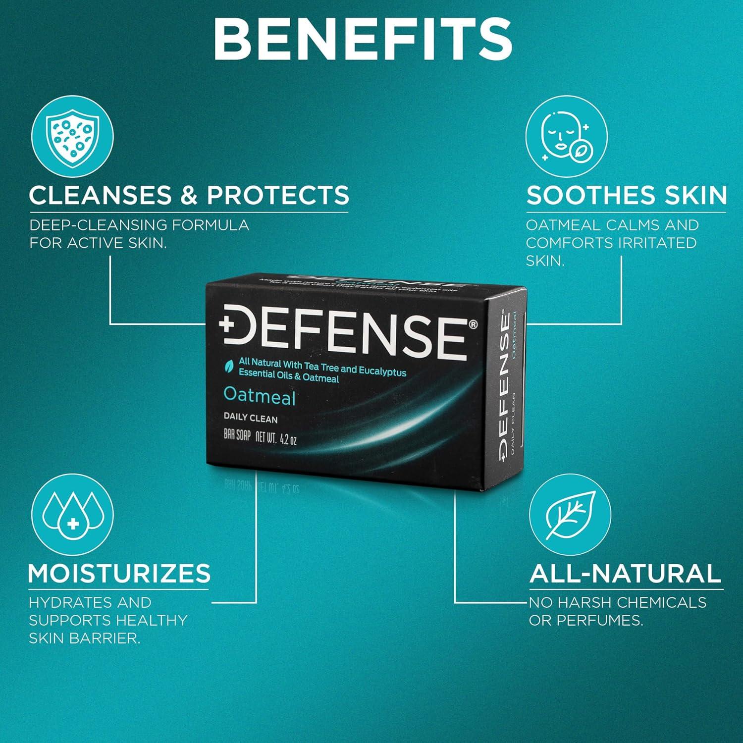 Jabón en Barra Natural Defense para Hombres 119g - Avena y Eucalipto