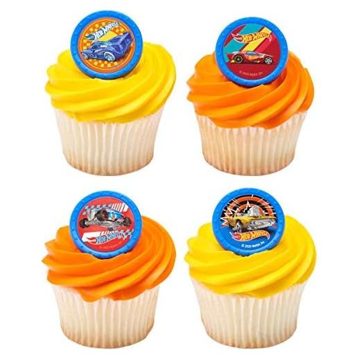Contadores de Cupcakes DecoPac Hot Wheels - 24 Piezas