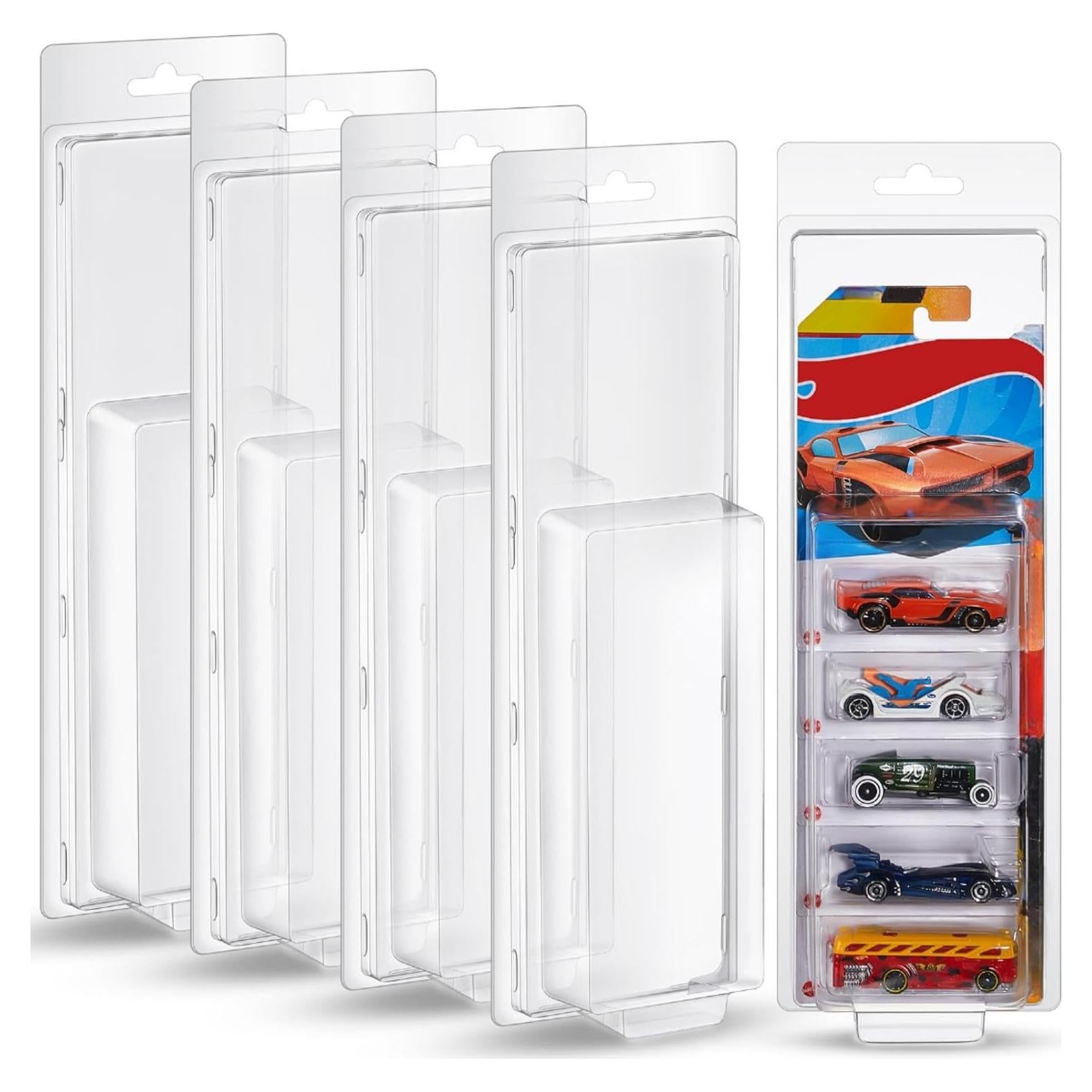 Estuches Protectores para Hot Wheels Wesiti - 5 Pcs, 39.5x12.5x6 cm