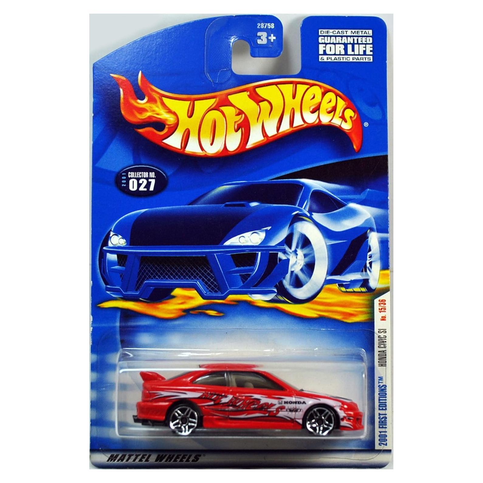 Hot Wheels Honda Civic Rojo SI 2001 Edición Limitada