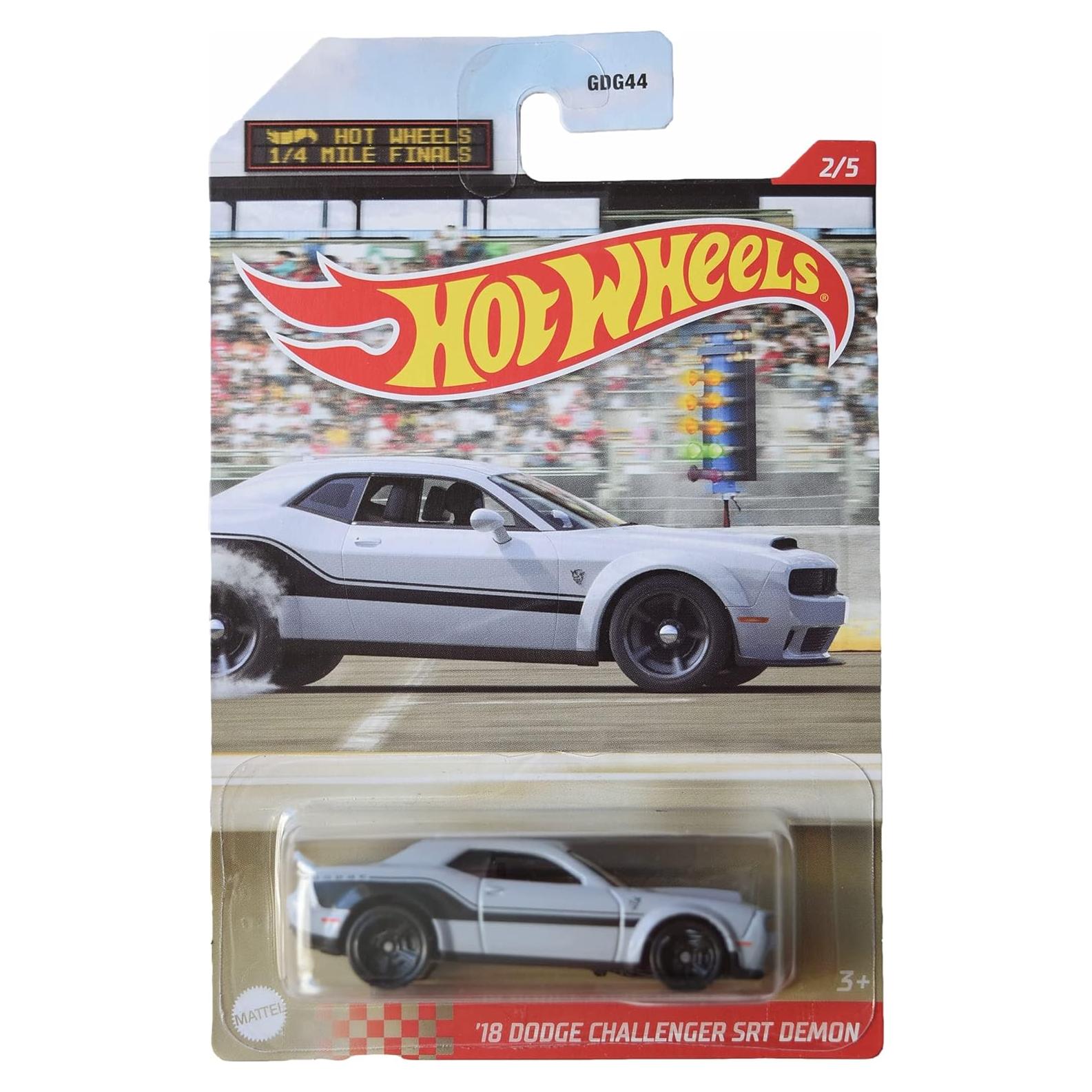 Hot Wheels Dodge Challenger SRT Demon Gris 1:64 Mattel