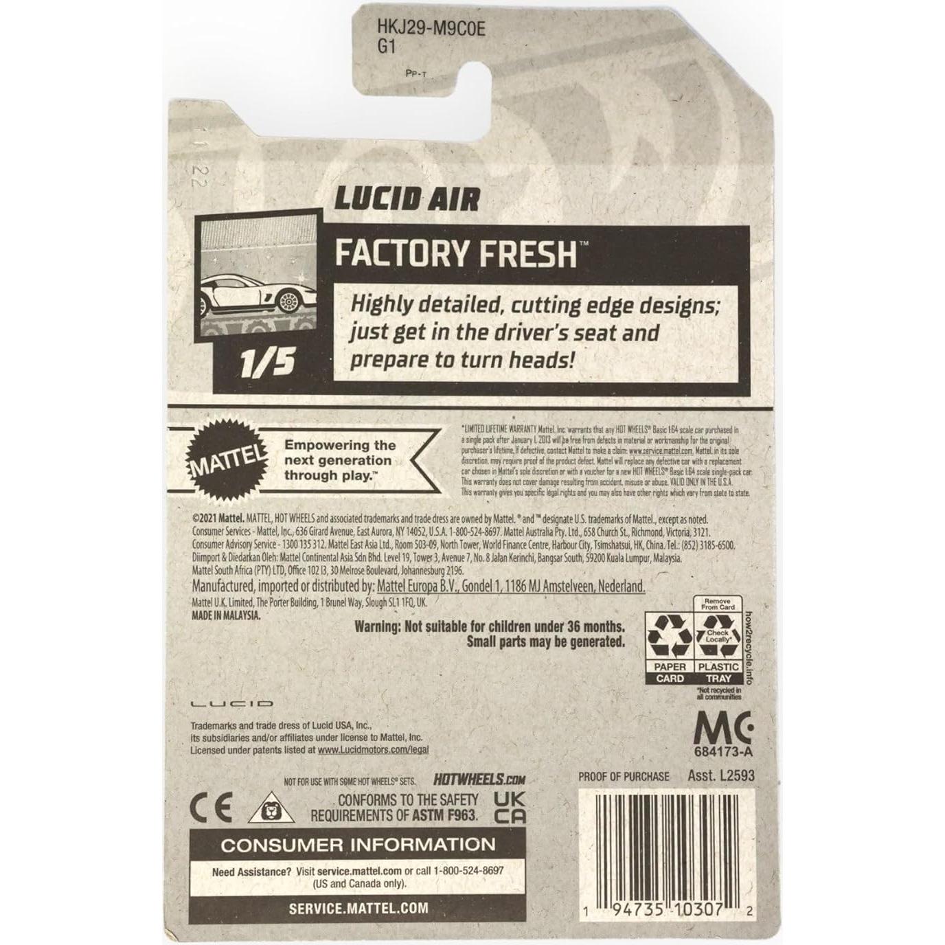 Hot Wheels Lucid Air Dorado 1:64 Mattel 97/250