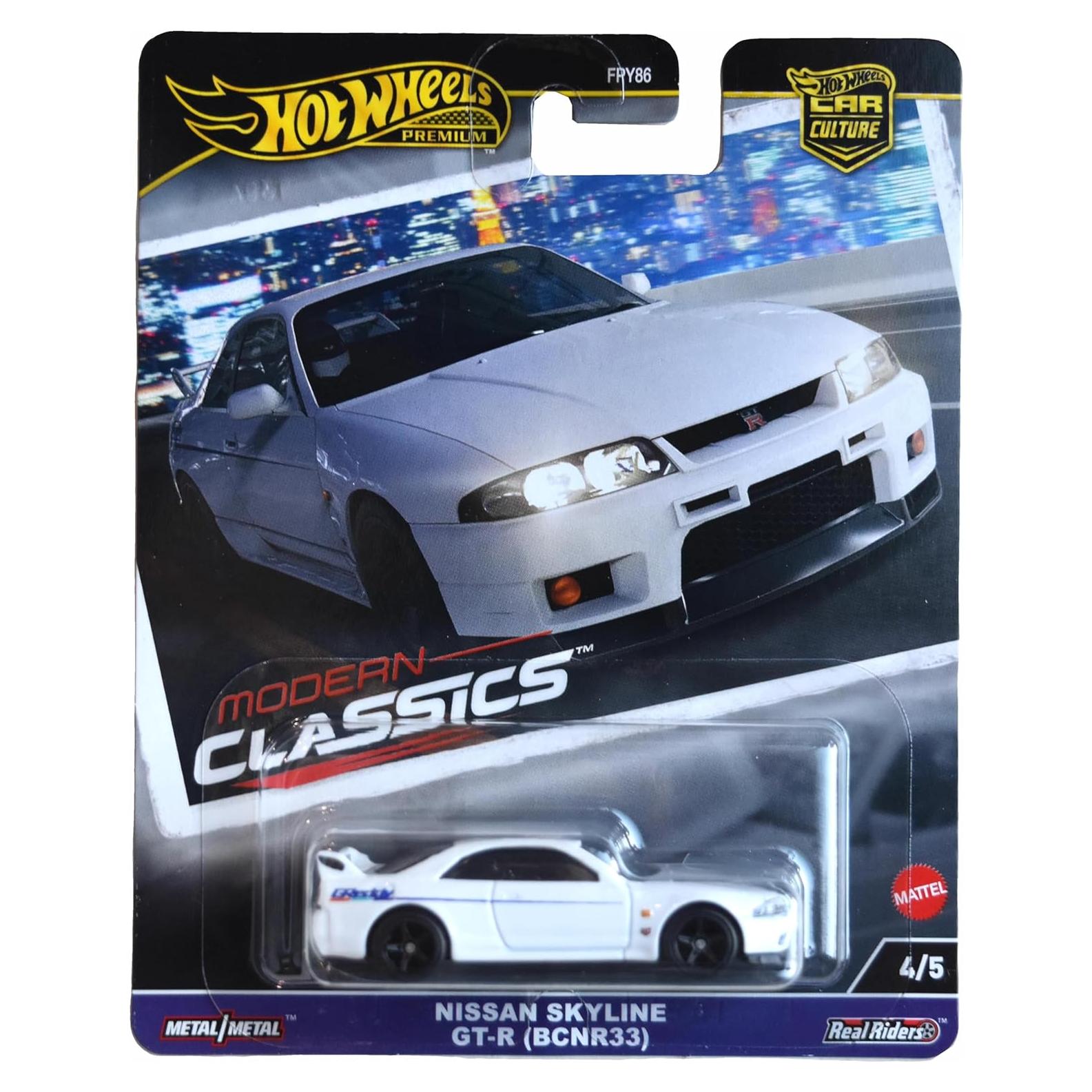 Hot Wheels Nissan GT-R BCNR33 Clásicos Modernos Blanco