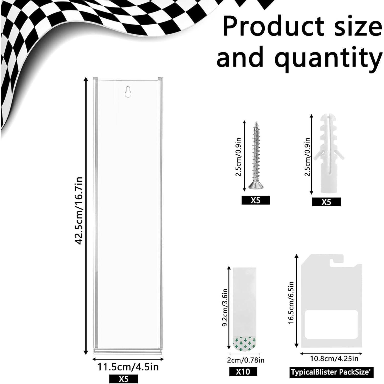 Estuches de Exhibición de Automóviles Hlimior - Paquete de 5