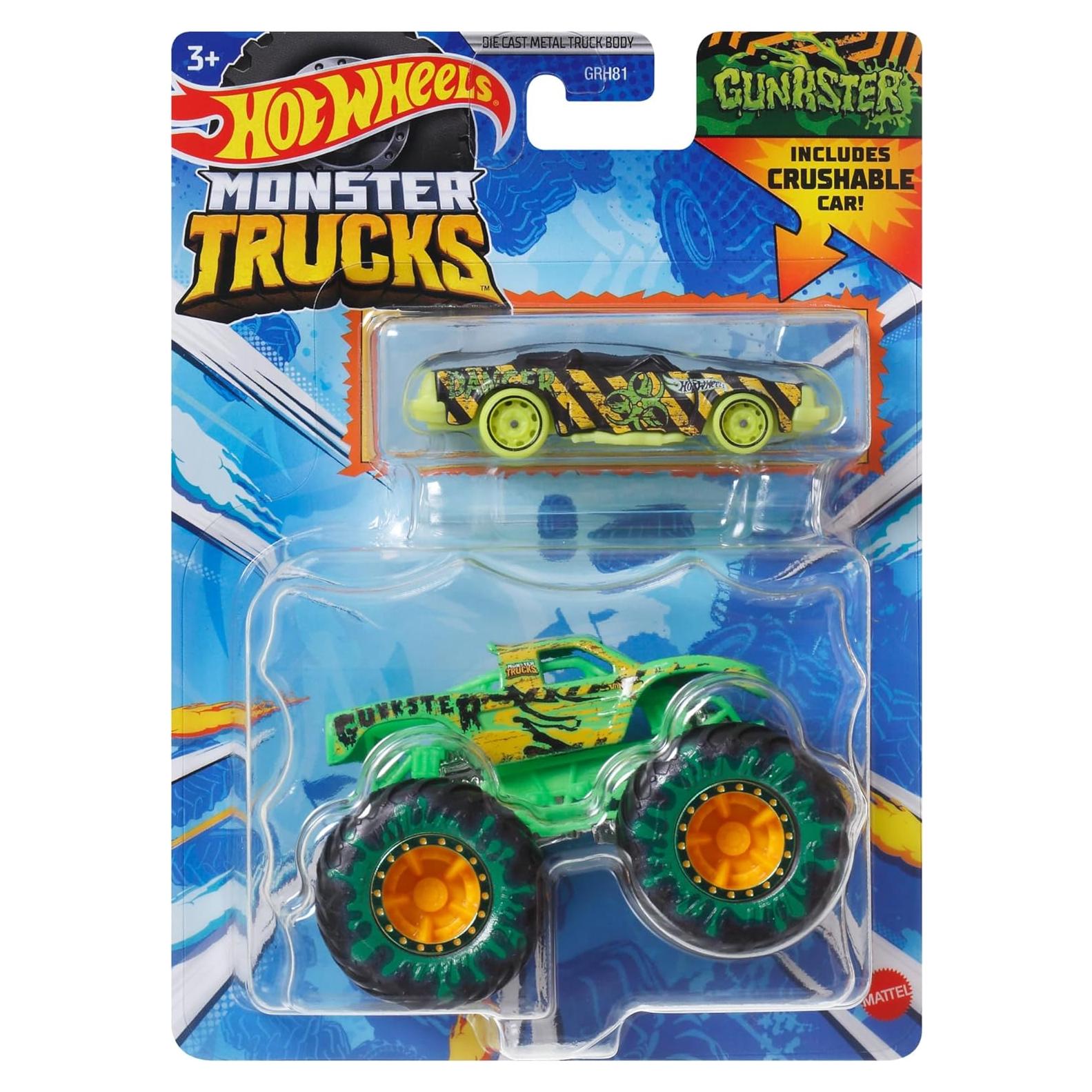 Hot Wheels Monster Trucks 2024 con Vehículo HW - 2 Camiones