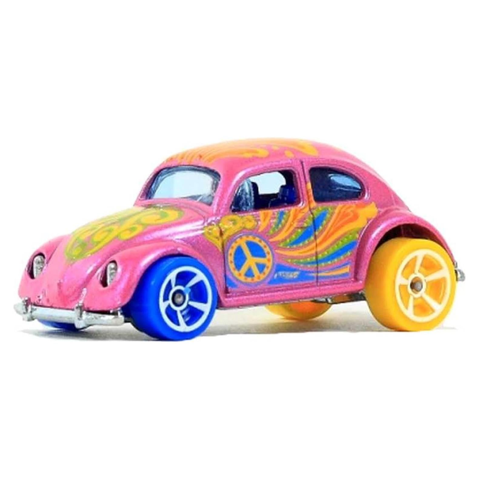 Hot Wheels Coche de Metal VW Beetle Rosa 1:64 Art Cars