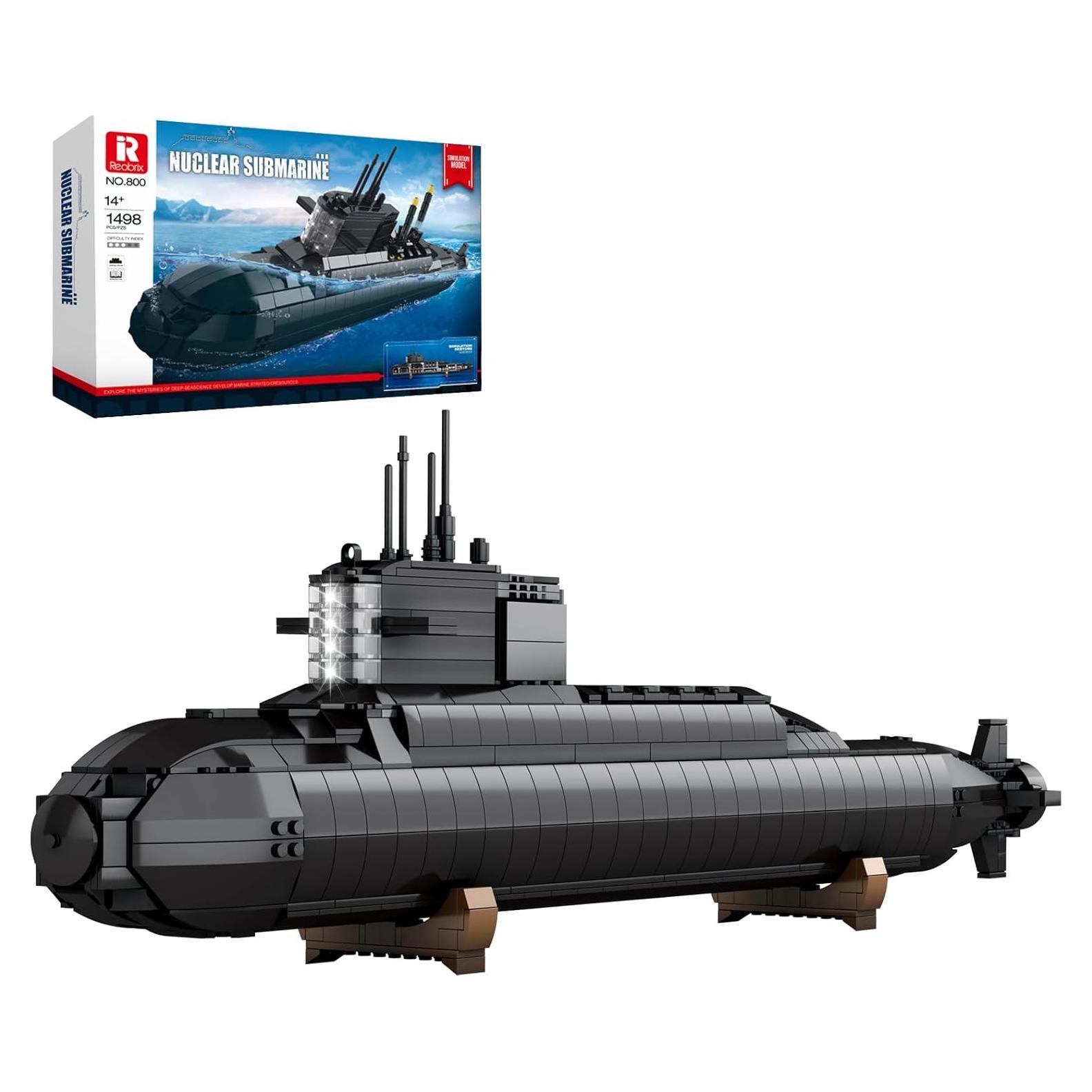 Kit de Construcción Submarino Nuclear Reobrix 1498 Piezas