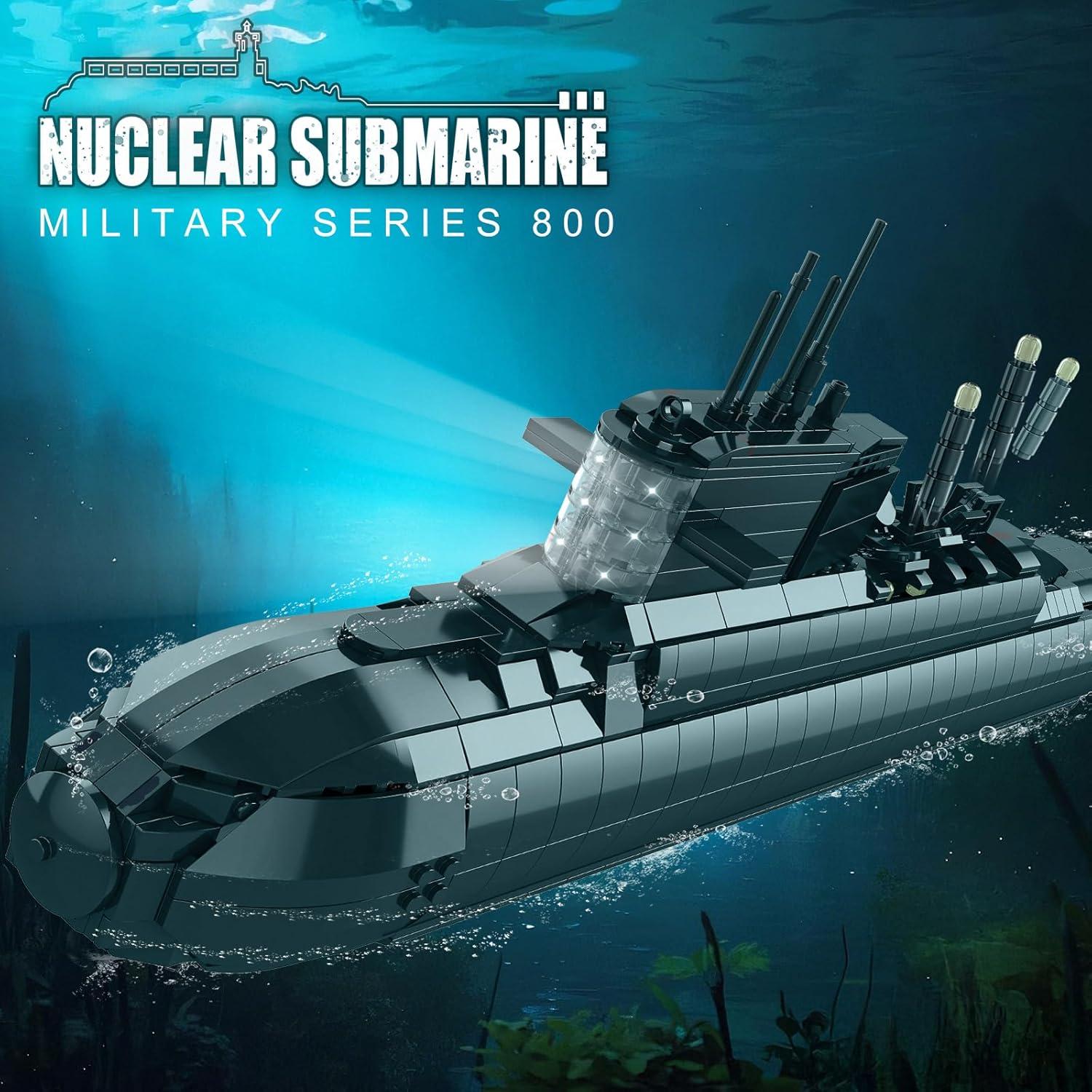 Kit de Construcción Submarino Nuclear Reobrix 1498 Piezas