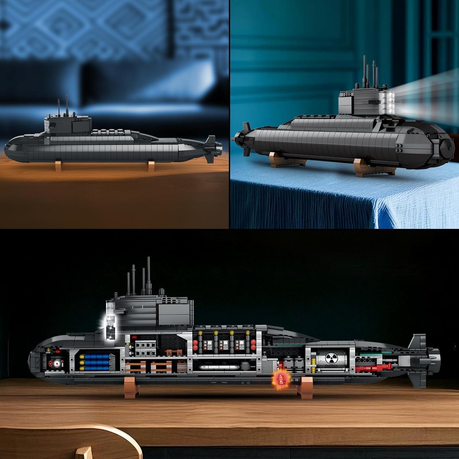 Kit de Construcción Submarino Nuclear Reobrix 1498 Piezas