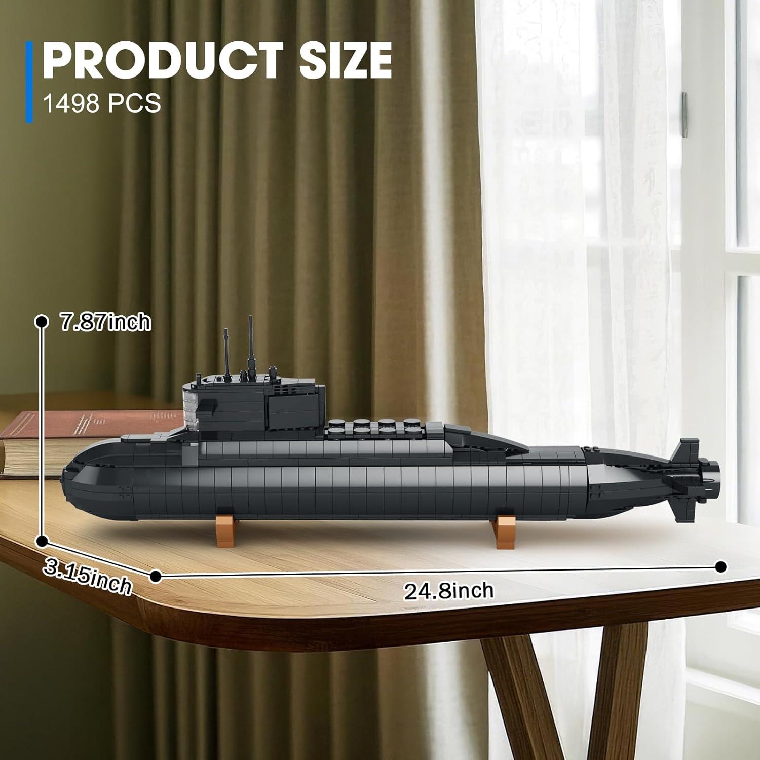 Kit de Construcción Submarino Nuclear Reobrix 1498 Piezas
