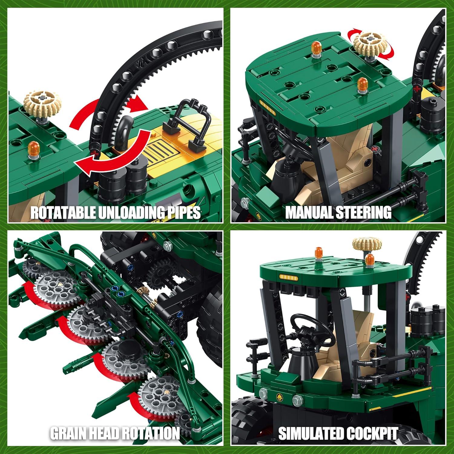 Conjunto de Bloques de Construcción Tractor Granja TYCOLE 1162 Piezas