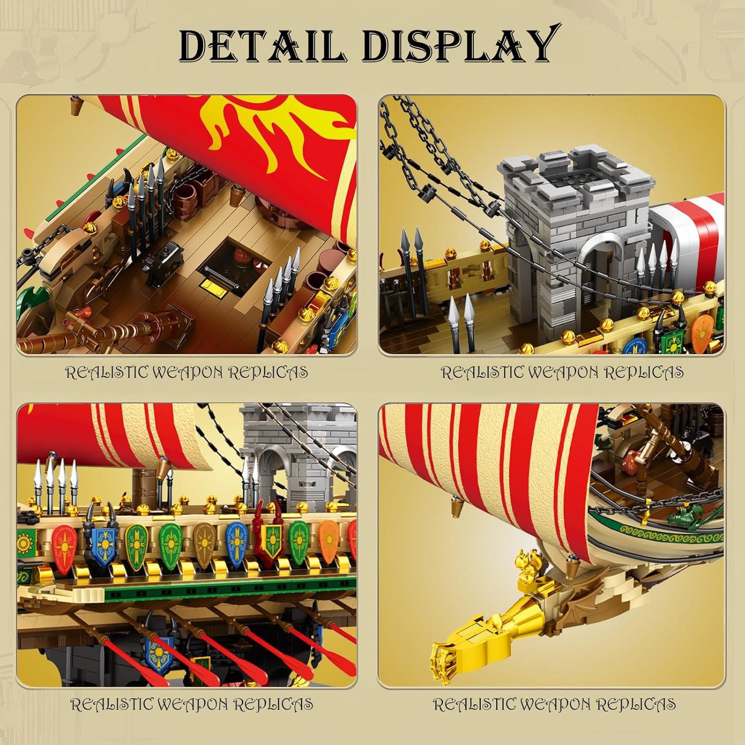 Conjunto de Construcción Barco Pirata Reobrix 66102 2982 Piezas