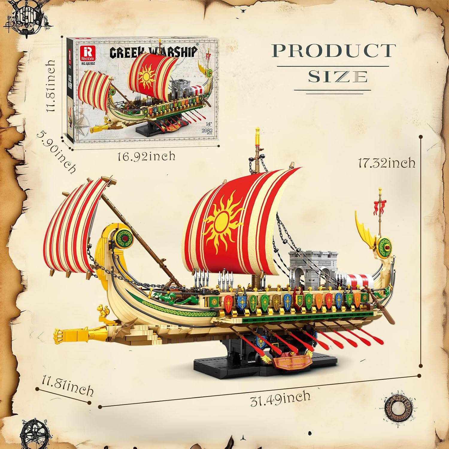 Conjunto de Construcción Barco Pirata Reobrix 66102 2982 Piezas