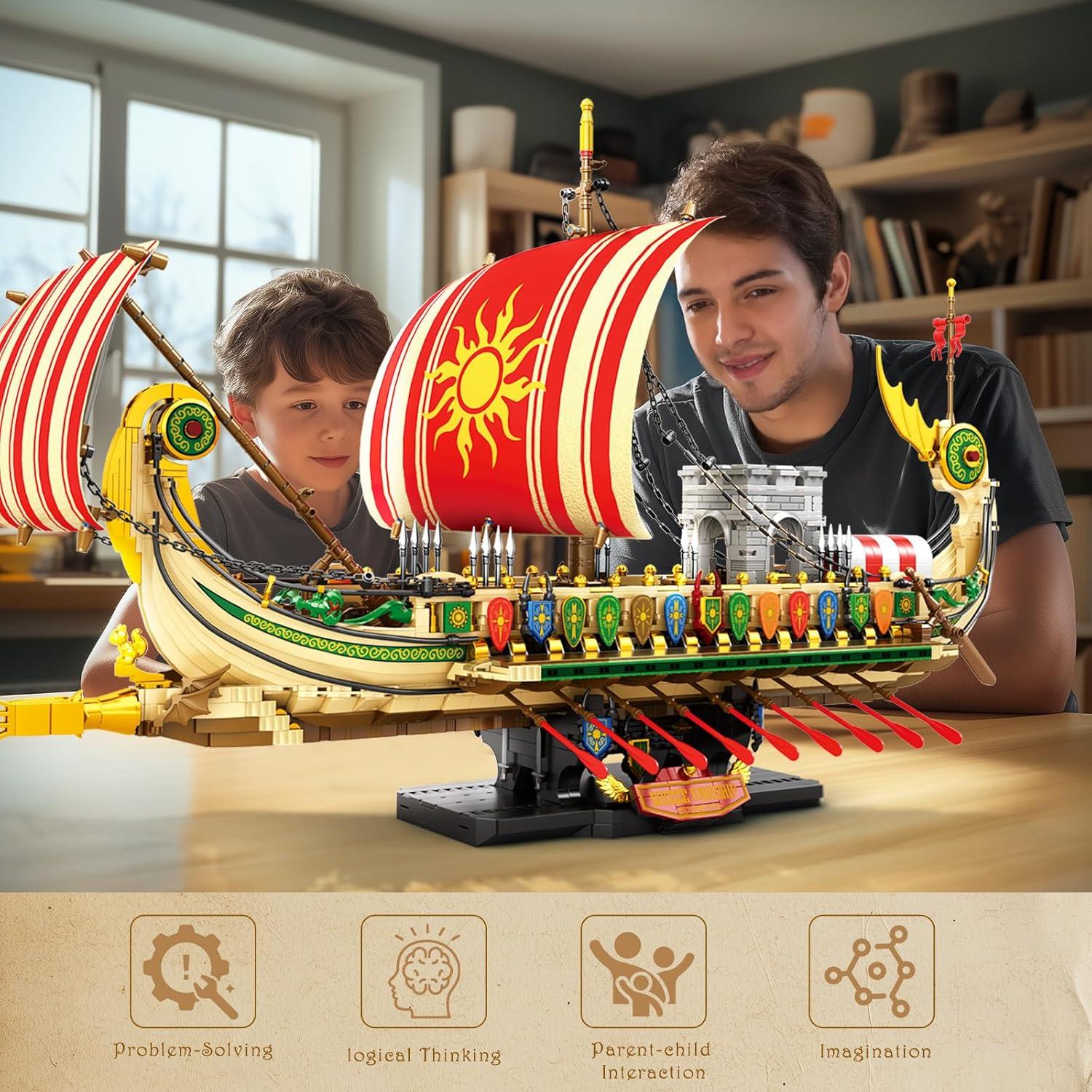 Conjunto de Construcción Barco Pirata Reobrix 66102 2982 Piezas