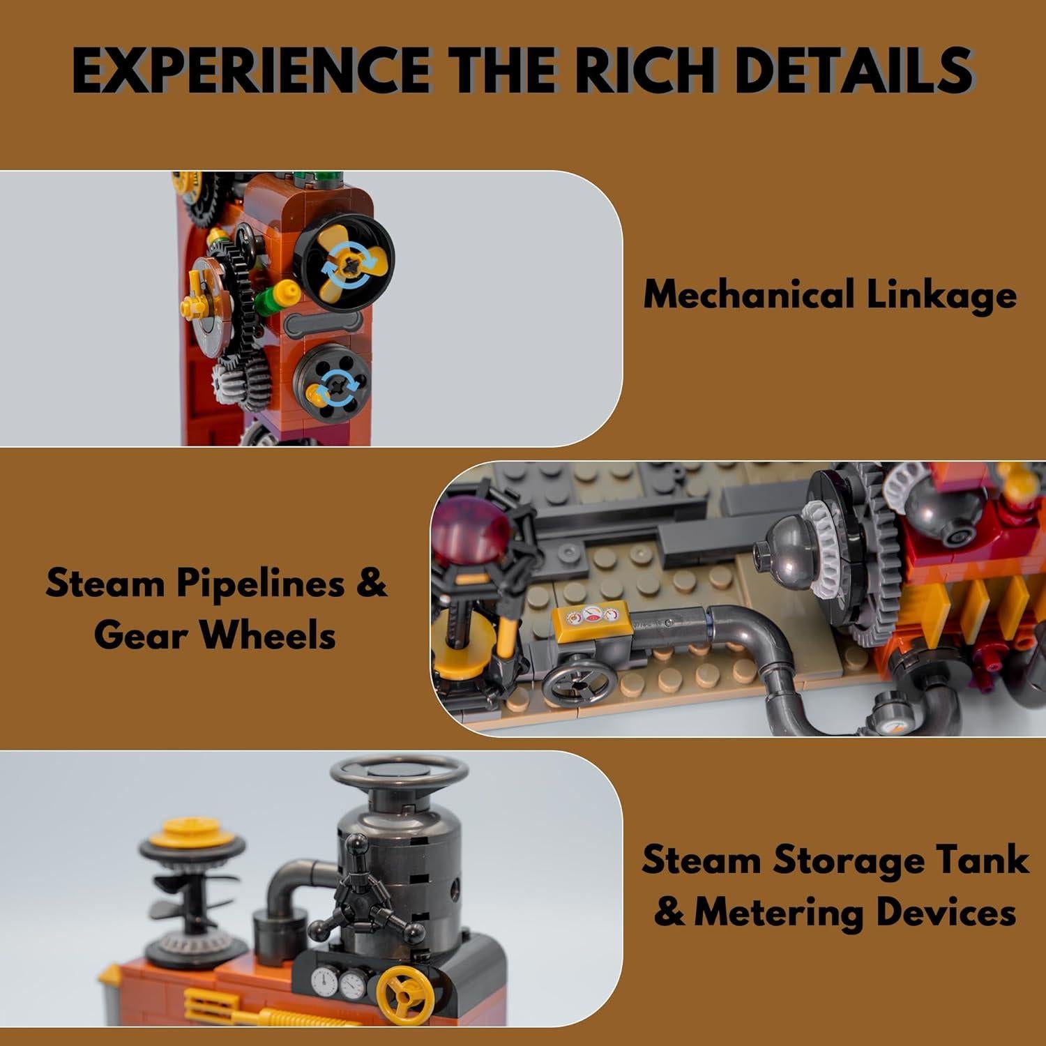 Juego de Bloques de Construcción Steampunk TAIKONLAB 1252 Piezas