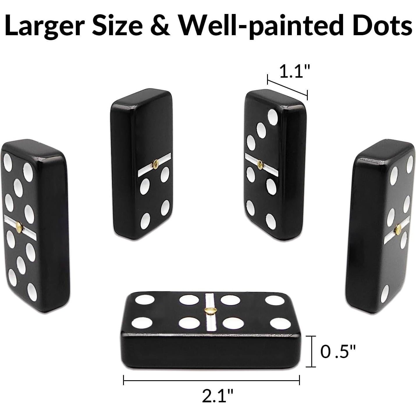 Juego de Dominó Doble 6 Uvcany con 4 Soportes de Madera