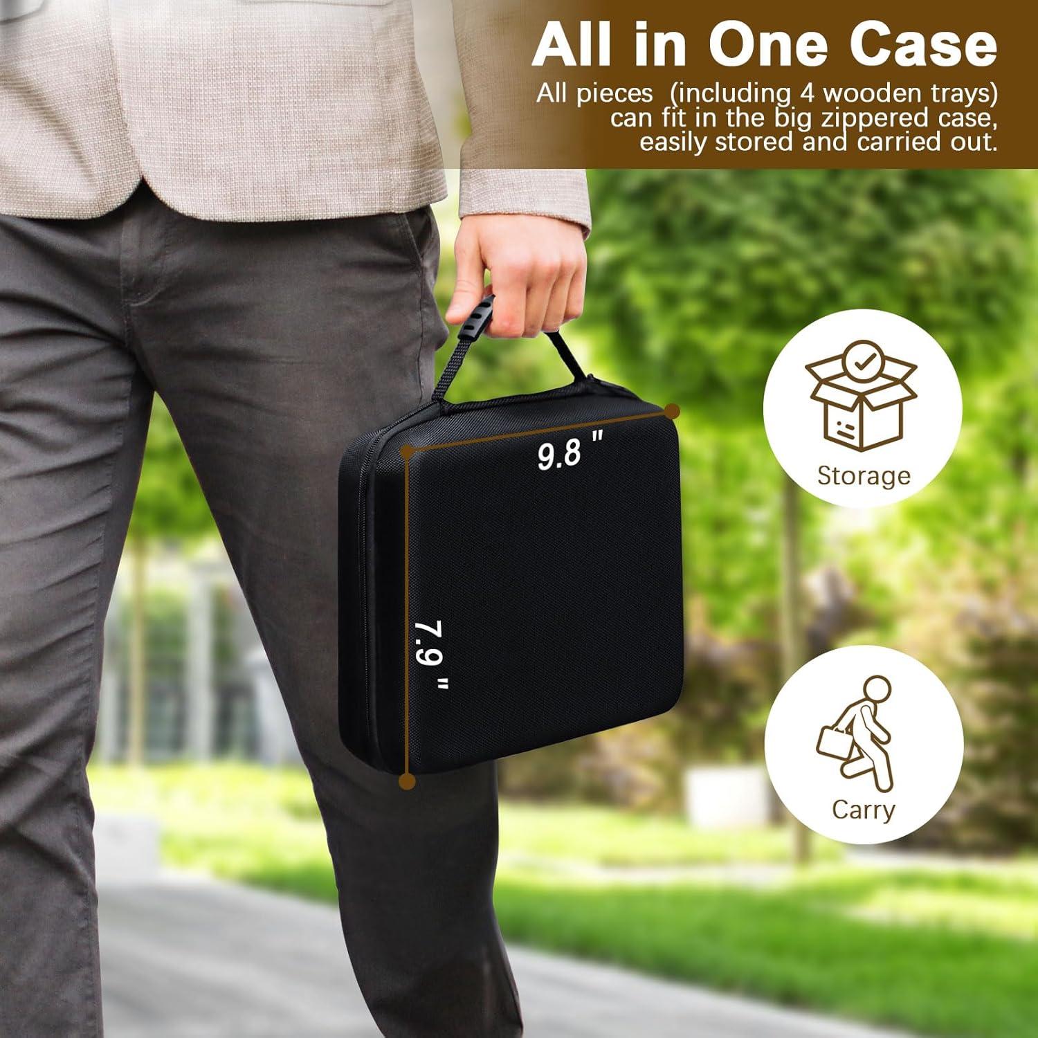 Juego de Dominó Doble 6 Uvcany con 4 Soportes de Madera