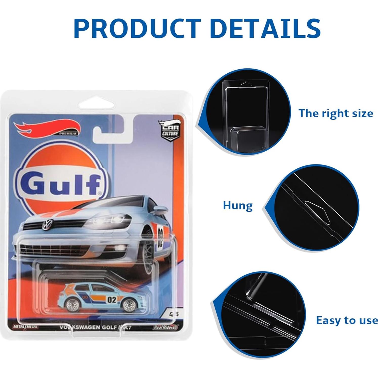 12 Estuches Protectores Premium Hot Wheels 0.75MM PET Claro