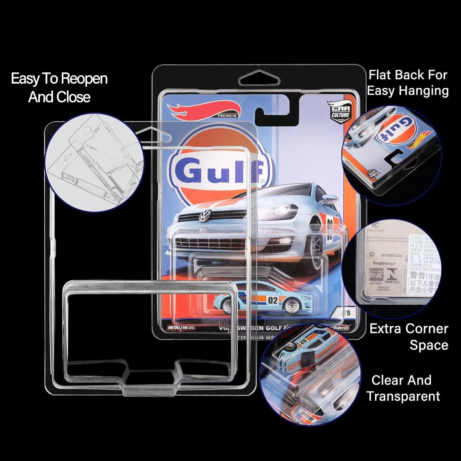 12 Estuches Protectores Premium Hot Wheels 0.75MM PET Claro