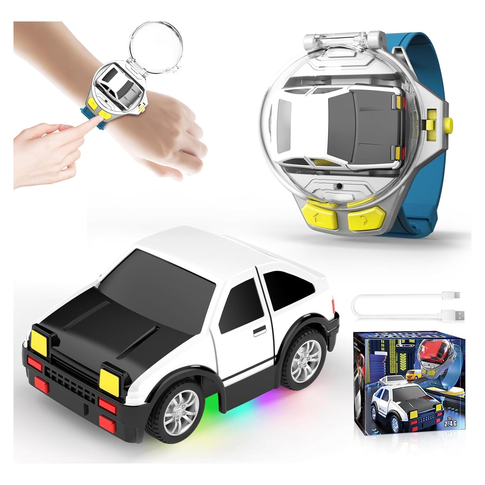 Coche de Control Remoto Ruxrcni Mini 2.4GHz con Luces LED