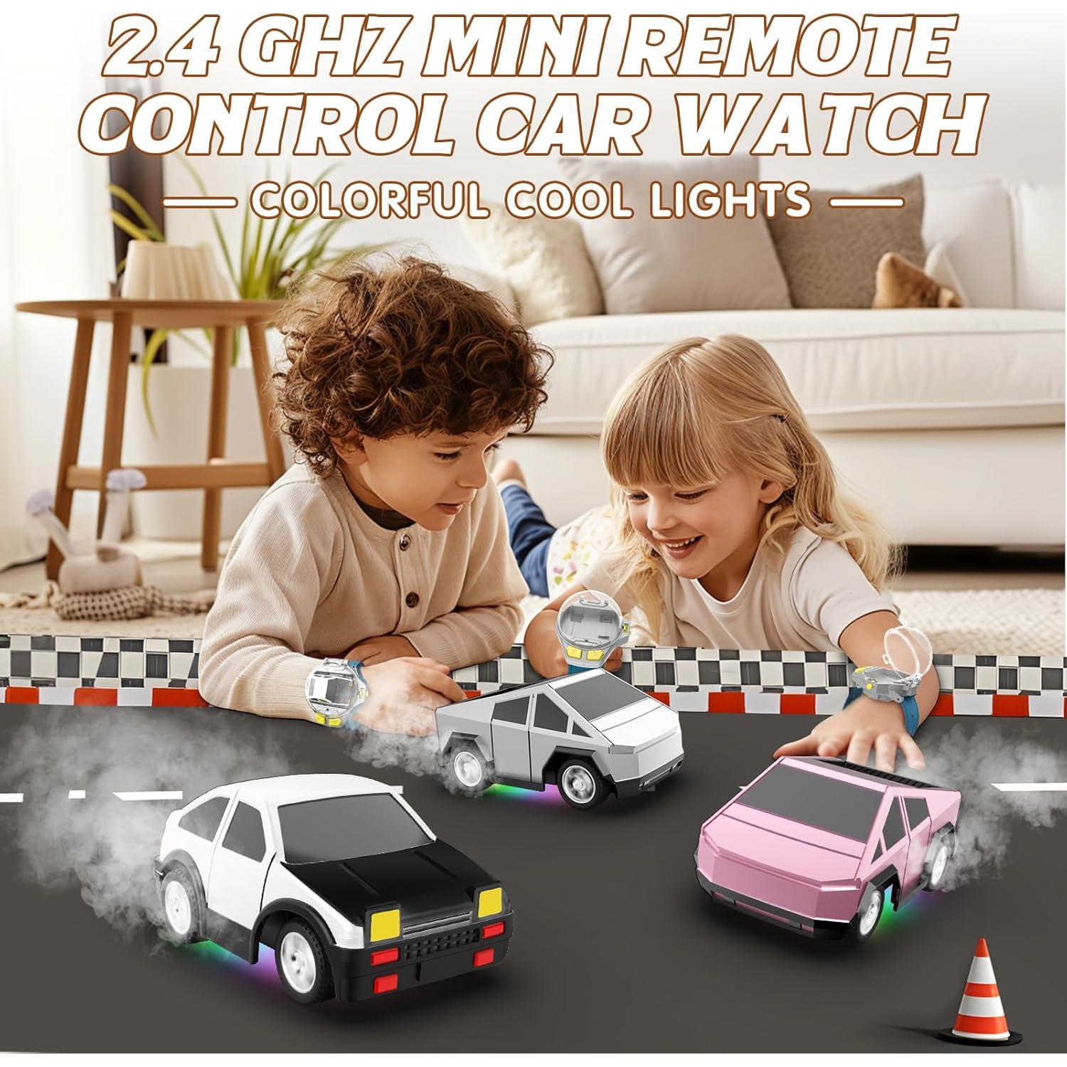 Coche de Control Remoto Ruxrcni Mini 2.4GHz con Luces LED