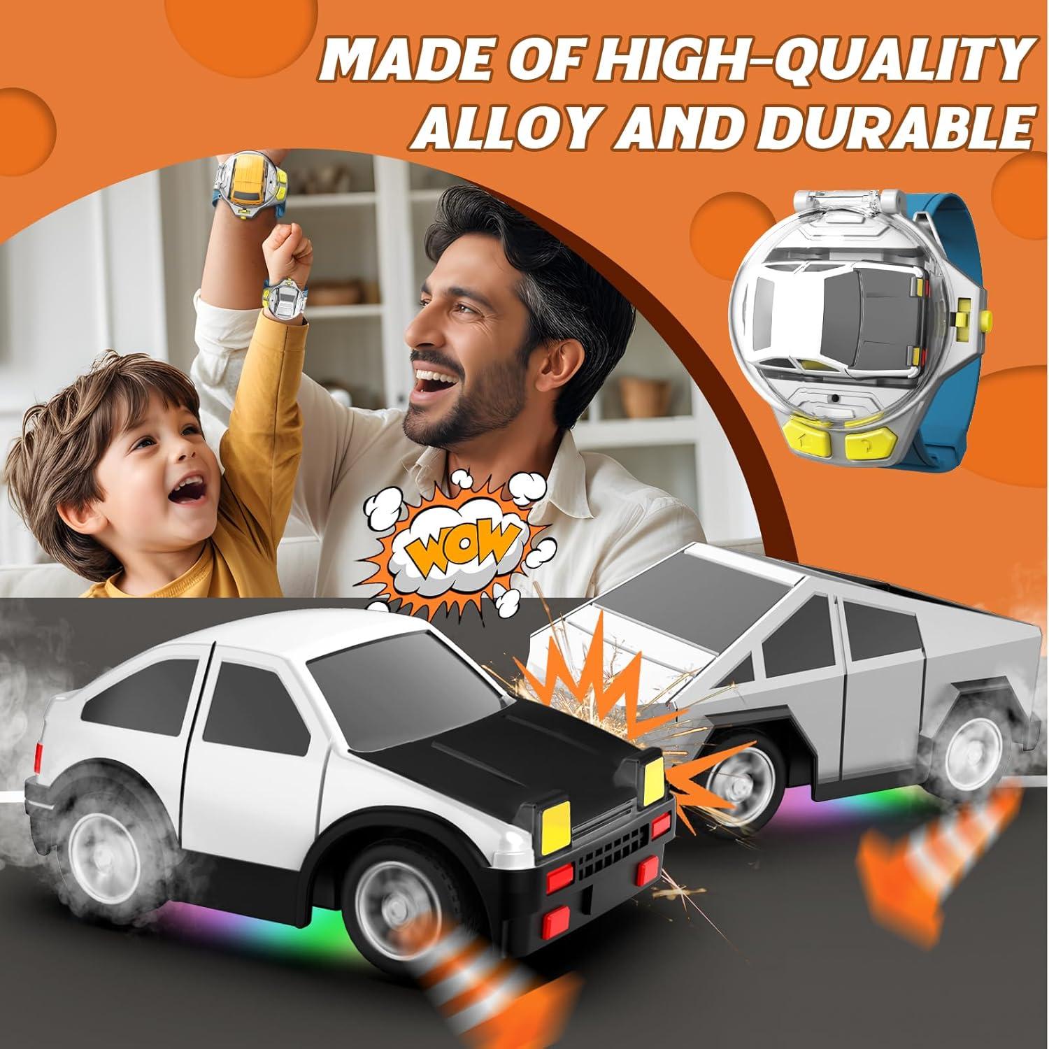 Coche de Control Remoto Ruxrcni Mini 2.4GHz con Luces LED