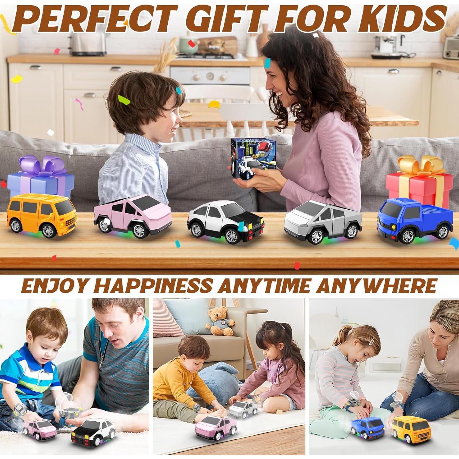 Coche de Control Remoto Ruxrcni Mini 2.4GHz con Luces LED