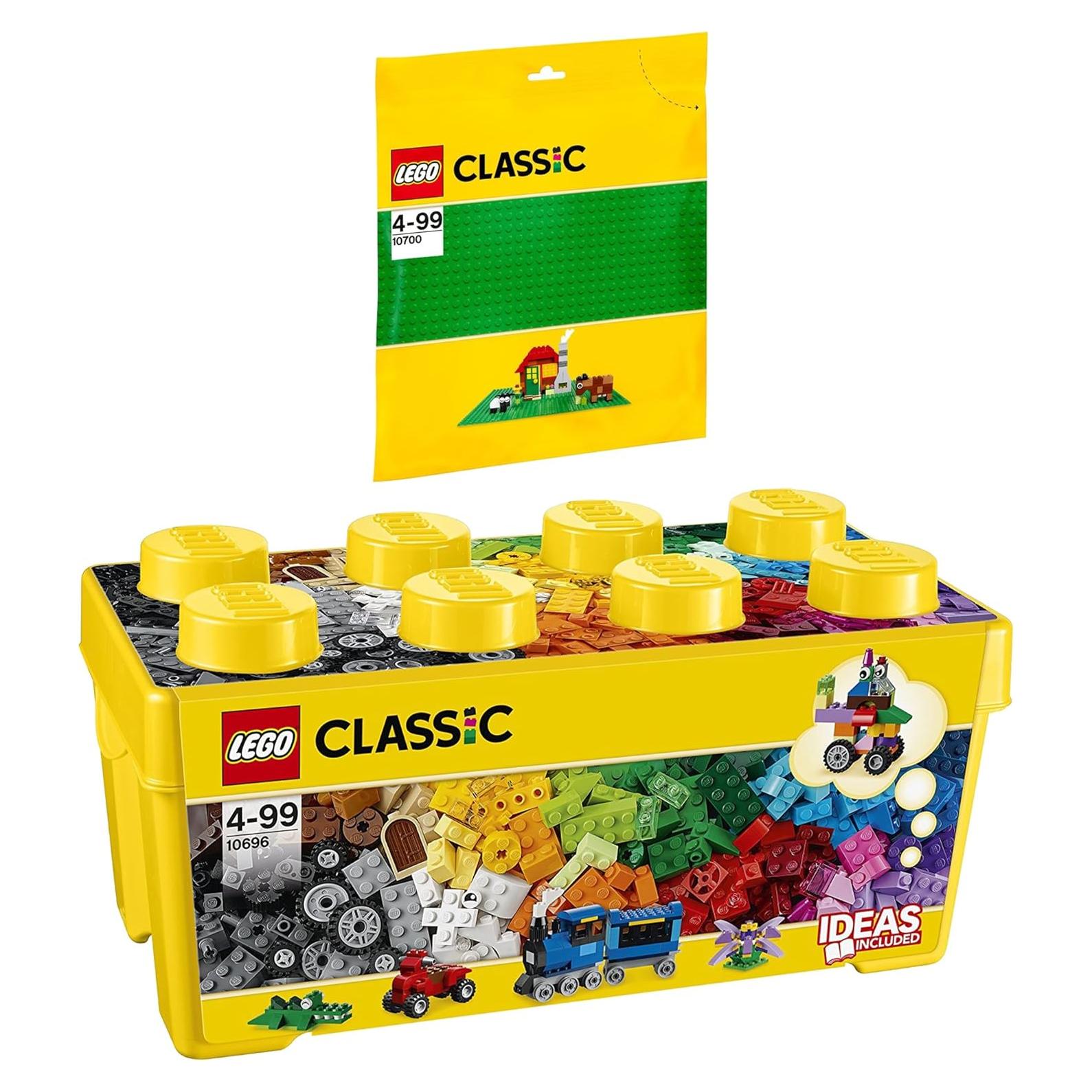 Set de Construcción LEGO Clásico 10696 y 10700 con Base Verde